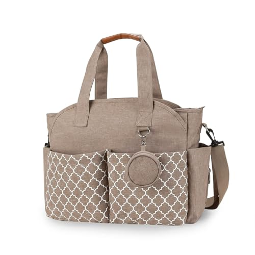 MEYTEILAY Wickeltasche Tragetasche Baby Wickeltasche Große Babytaschen für Mama mit Wickelstation Multifunktions-Reise-Wickeltasche, Khaki, Wickeltaschen
