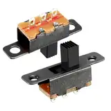 Mini Kippschalter SPDT Schiebeschalter 0.5A 50V DC 3pin 2Positionen, Panel Schiebeschalter EIN/EIN, Mikro Miniatur Verriegelung SS-12F15（60 Stück）