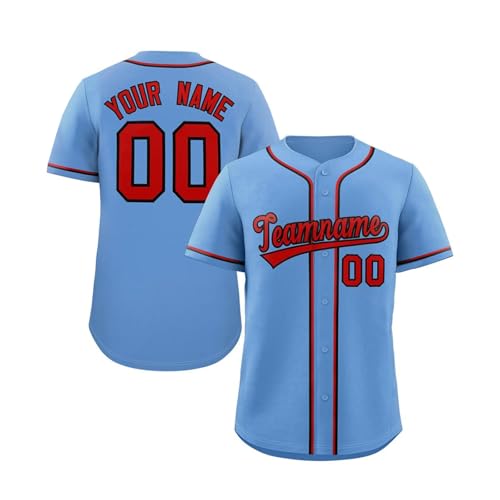 Personalisiertes American Baseball Trikot,Mit Eigenem Namen Nummer & Logo,Baseball Shirt Erwachsene/Kinder Unisex Football Kostüm Personalisierte Geschenke Trikots(9)