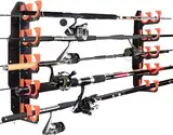 BOOSTEADY Fishing Rod Rack Angelrutenhalter Stangenhalter Angelrutenständer für die Garage, Wandhalterung Deckenhalterung für Angelruten, Angelausrüstung als Geschenk für Herren