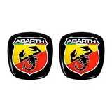 Abarth 32010 3D-Aufkleber, Logo vorne + hinten, offizielles Wappen für Fiat 500