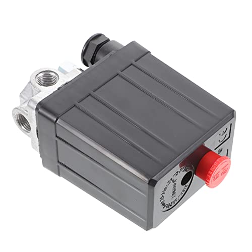 DIYEAH Luftdruckschalterventil Luftkompressor Druckregelventil Controller Der Schalter Kompressor Steuerventil Druckregelventil Steuerventile Kunststoff Schwarz