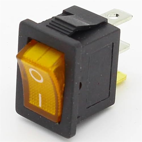 1 Stück Mini 3 Pin Dashboard On Off Position Rocker Switch Illuminated Spst With Light (Color : Yellow)