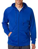 Adult 6 oz. DRI-POWER� SPORT Full-Zip Hooded Sweatshirt ROYAL L