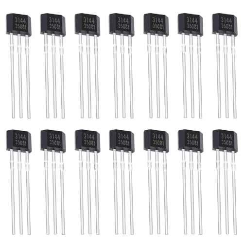 ALLECIN A3144 Hall Sensor Hall Effekt Sensor 3 Poliger Magnetdetektor 3144 Hall-Effekt-Sensoren Hall-Sensor-Schalter Unipolare Hallsensoren TO-92S (Packung mit 20 Stück)