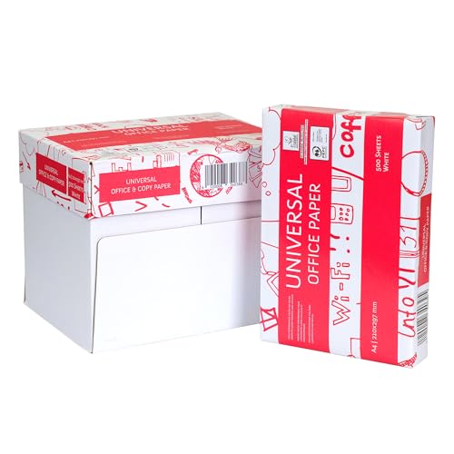 Premium Druckerpapier DIN A4 – 2.500 Blatt (5 x 500 Blatt) – Weißes Universal Mehrzweck Kopierpapier, CIE Weiße 160 – PEFC Siegel - Ideal für Büro und Heim