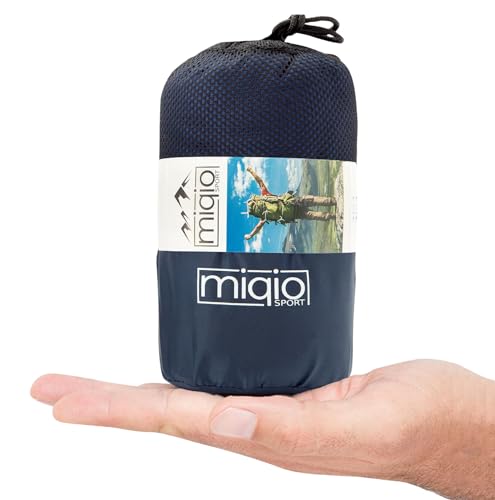 MIQIO® 2in1 Hüttenschlafsack Ultra leicht mit durchgängigem Reißverschluss (Links oder rechts): Dünner Komfort Reiseschlafsack und XL Reisedecke in Einem