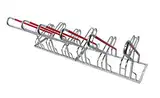 6er Fahrradständer Reihenparker Anlehnparker Anlehnbügel B-Ware mit Diebstahlsicherung
