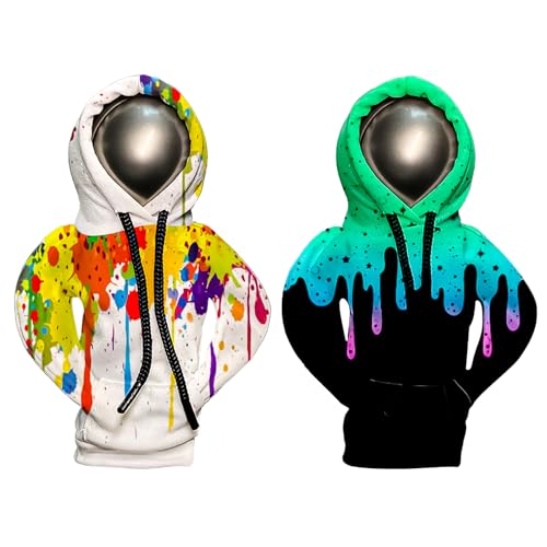 Carreneu 2 Stück Schaltknauf Hoodie,Jacke für Schaltknauf,Hoodie Gangschaltung,Schaltknüppel Hoodie,Schalthebel Hoodie,für Autodekoration,für Suv,Auto-Innendekoration,Universelle,Reise-Wohnmobil