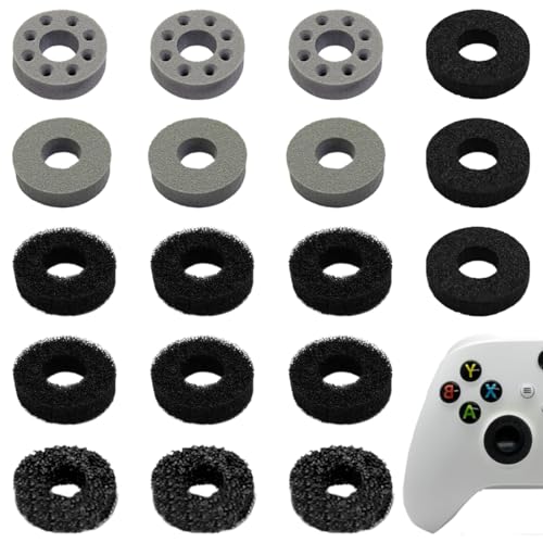 18 Pack Thumbstick Stoßdämpfer, Assist Ringe Kompatibel mit PS5/Steam Deck/PS4/Xbox One/Switch/Switch OLED/Switch Pro Controller, 6 Verschiedene Stärken