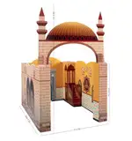 Tragbares Karton-Masjid für Kinder - Leicht aufbaubares Gebetshaus - Perfektes Islamisches Geschenk - Ramadan-Dekoration, Ramadan-Kalender, Mini-Moschee