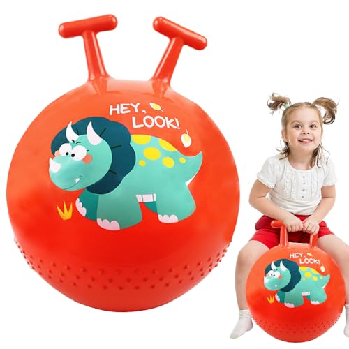 Hüpfball Kinder,Sprungball Kinder,Dinosaurier Hopper Ball,Dinosaurier Sprungball Kinder,Hopper Ball für Kinder,Aufblasbarer Hopperball,Aufblasbare Sprungball,für Mädchen Jungen Kinder ab 2 Jahre