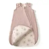 lulumoon Baby Schlafsack für 3-9 Monate: Musselin Schlafsack Baby für Jungen und Mädchen - Baumwolle Babyschlafsack für 70cm Ganzjahres Kinderzimmer