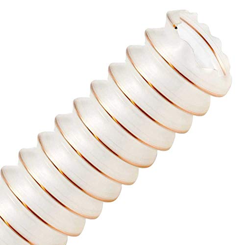 PURTON-SL 50mm (2 Zoll), Meterware - Superleichter Absaugschlauch für Absauganlage, antistatisch + schwerentflammbar Holz BG