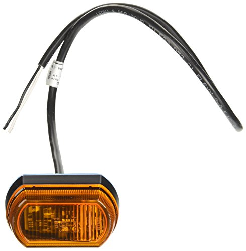 HELLA Zusatzblinkleuchte - Shapeline Tech - LED - 24V / 12V - geklebt/Anbau - SAE/ADR/GGVS - Lichtscheibenfarbe: gelb - Kabel: 500mm - Stecker: offene Kabelenden - 2BM 013 336-001