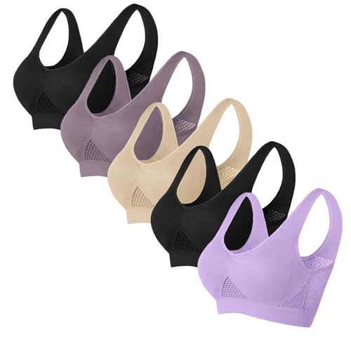 Bralette-Top für Damen, Korsett vorne, bügelfrei, bequem, weich, bügelfrei, Shaper-BH, Damen-BHs, Alltags-BH, Übergröße, Komfort-BH, bequemer Korsett-BH, vorne gekreuzt, Push-Up-BH, rose, 4X-Large