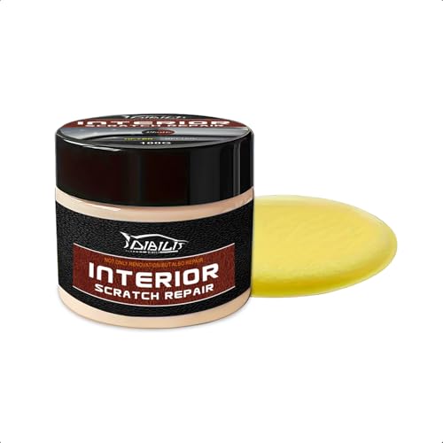 Reparaturset für Armaturenbrett Kratzer, Kratzer Entferner Auto, Auto Armaturenbrett Restaurator mit Schwämmchen, Tragbares Wachs zur Reparatur, Auto Innenpflegeset (100g)