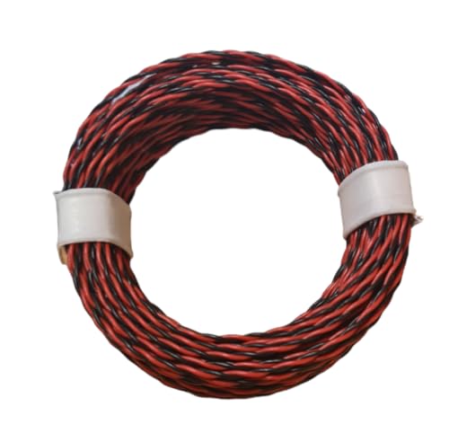 Beli-Beco Kupferlitze 2-adrig verseilt 2 x 0,04mm², 10 m rot/schwarz