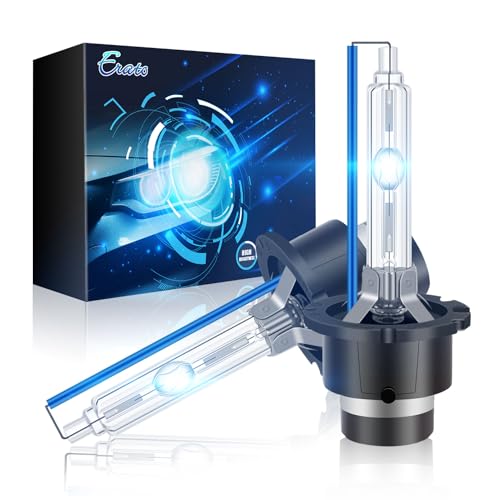 Erato D4S Xenon Brenner HID Scheinwerferbirnen, 8000K 35W Diamond Blau Birnen Xenon Entladungslampe Fernlicht 12V Xenon Ersatzlampe Scheinwerfer wasserdicht Auto HID Ersatz Kit,2 Stücke