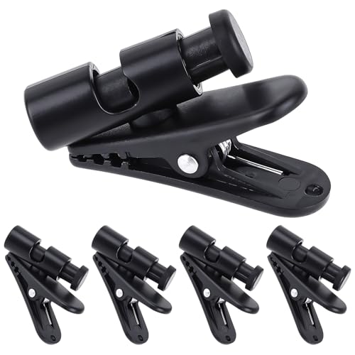 5 Stück Kopfhörer Kabelhalter Clip Kopfhörer Kabel Clips Schwarz Headset Klemme Clips Kopfhörer Kabel Ohrhörer Clip 360 Grad Drehen Kleidung Draht Clip Kleidungscli für Laufwandern