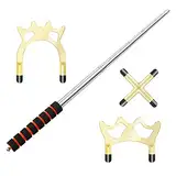 TIHOOK 4 STK,Versenkbare Billard Queue Stick Brücke, Queue Halter,Billard Queue Zubehör,3 STK Abnehmbarem Messing Brücken Kopf,Billard Queue Stick Brücke für Pool Tisch (Gold)