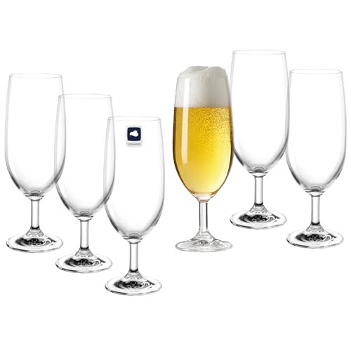 LEONARDO HOME Biergläser DAILY (6er Set) • Stoßfeste Pilsgläser (360 ml) • Spülmaschinenfest & Langlebig • Hochwertige Gläser für Bier • Tulpe mit gezogenem Stil • Bier-Glas Daily • 063318