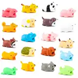 KFDDRN Kabel Kabelschutz - 20 Stuck Kabelschutz Tiere, Kabel Silikon Protector, Animal Design Kabel Zubehör Schützen Ladekabel, Ladekabel für die meisten Mobiltelefone