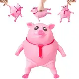 Idota 1 Stück Stress Schwein, Süßes Rosa Schwein Spaßige Splash Piggy Streich Squishy Pig für Erwachsene und Kinder zum Geburtstagsgeschenk Freund Party Geschenk