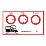 Wohnmobil Aufkleber 10x6 cm beschreibbare Folie für Camper, Wohnmobil & Bus Sticker kratzfest & UV-beständig