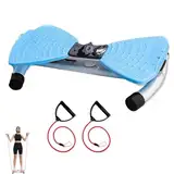Flexforge Pilates Twister,Waist Twister Machine with Resistance Bands,Taillen-Twisting-Fitnessgerät mit Digitalanzeige,Sport-Übungs-Twist-Board,Stehendes Bauch-Übungsbrett,Twisting-Übungsbrett (Blau)