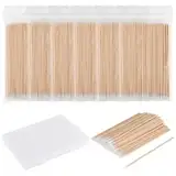 600 Stück Wattestäbchen, Holz Spitz Reinigungsstäbchen mit Aufbewahrungsbox, Microbrush Stäbchen Wattestäbchen, Wattestäbchen Spitz Für Ohrenstäbchen, Augenbrauen, Beauty, Make-Up