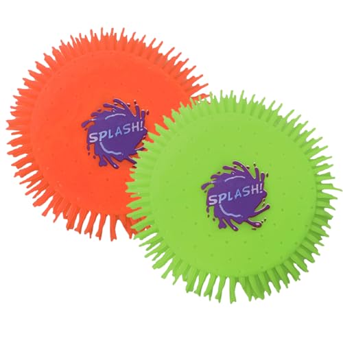 AOEVUIR 2 Pcs Wasser Frisbee Water Disc Wasser Wurfscheibe aus Schaumstoff und Silikon Extra Soft in knalligen Farben für den Sommer