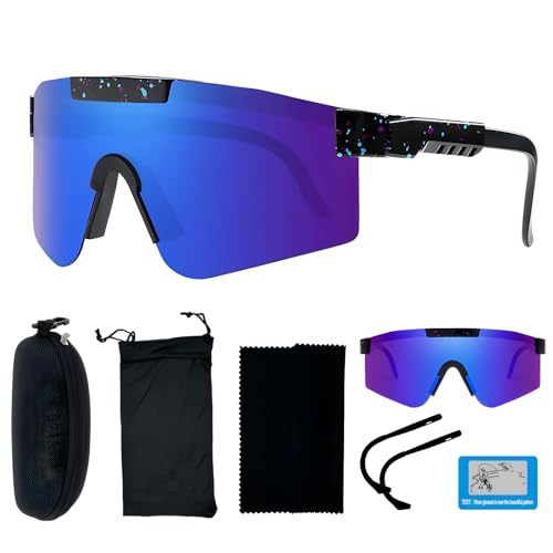 DADAPANGHU Schnelle Brille Rave Polarisierte Sonnenbrille Herren Fahrradbrille Damen Fahrrad Brillen Herren Sportbrille, UV400 Schutzbrille für Outdooraktivitäten Wie Radfahren Ski Fischen Laufen