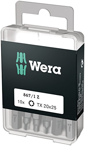 Wera Bit-Sortiment, 867/1 TX 15 DIY, TX 15 x 25 mm (10 Bits pro Box), 05072407001