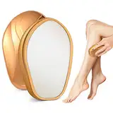 Crystal Haarentferner, Nano Epilierer für Damen Herren Wiederverwendbarer Magic Crystal Haarentferner Stein für Körper Beine Arme Rücken Peeling (Gold)
