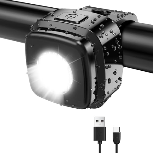 Antimi Fahrradlicht vorne,IPX5 Fahrrad Frontlicht StVZO-zugelassen Ahead Led Fahrrad licht fahrradlampe wasserdicht USB Typ C