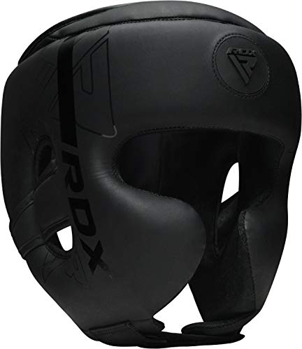 RDX Kopfschutz Boxen für Kickboxen, Kampfsport, MMA Training, Maya Hide Leder KARA Sparring Thaiboxen Kopfschützer, Boxhelm Krav Maga Muay Thai, Karate und Taekwondo Headgear (MEHRWEG)