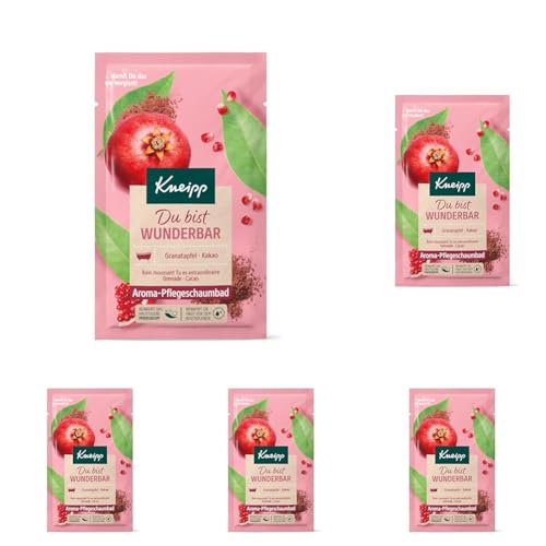 Kneipp Aroma-Pflegeschaumbad Du bist wunderbar - Badezusatz mit hochwertigen Extrakten aus Granatapfel und Kakao - Für die wohlverdiente Auszeit mit fruchtigem Duft und langanhaltendem Schaum - 50ml