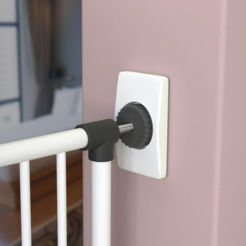 WunderHippo 4X Wandschutz Pads für Treppengitter & Türschutzgitter – Rechteckige Schutzpads für Baby Klemmgitter – Für Türgitter, Treppenschutzgitter – Wand- & Türschutz ohne Bohren