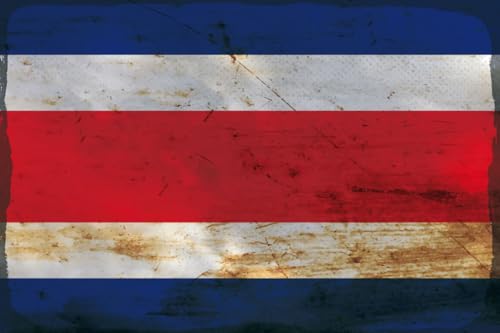 mrdeco Holzschild 20x30cm Costa Rica Costa Rica Rost Holz Schild
