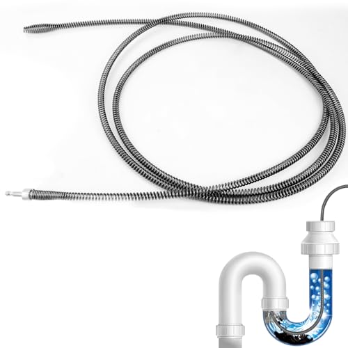 agctrler Rohrreinigungsspirale Ø 10mm x 3m, Abflussreiniger Spirale, Spirale Abfluss Rohrreinigung für Hartnäckige Verstopfungen, Rohrreiniger Spirale für Toilette, Waschbecken und Badewannenabflüsse