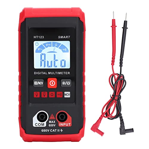 FLEXMAN HT Digitalmultimeter, Elektrischer Voltmeter Tester mit Automatischer Identifizierung, LED Hintergrundbeleuchtetes Display, Spannungs Widerstands Messanalysator