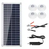 Flexibles tragbares Solarpanel, Multi-Szenario-Solarmodul-Set für 20 W 12 Volt Batterieladegerät, für Auto, Auto, Boot, Marine, Wohnmobil-Anhänger