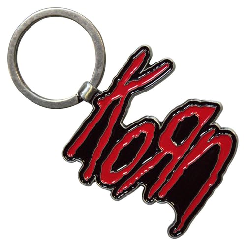 Rock Off officially licensed products Korn Rot Band Logo Schlüsselring Keychain One Size