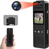 SecuraLen Mini Kamera, 1080P HD & 120° Weitwinkel Bodycam mit 180° Drehbarem Objektiv, Automatische Nachtsicht & Bewegungserkennung Kleine Kamera mit Video- und Audioaufzeichnung