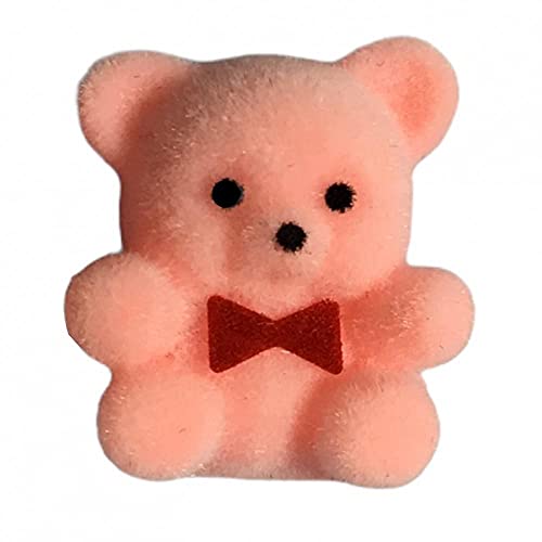 Puppenhaus rosa Flock Teddybär Miniaturmädchen Spielwarenladen Kinderzimmer Zubehör 1:12