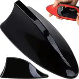 Retoo Autoantenne, Haifischflossen Car Shark Fin Antenne, Dachantenne, Universal Signalradio Antenne AM FM Radio, Auto Antenne für SUV, Trucks, Vans, Auto Tuning, Autoradio Antenne Dach, Schwarz