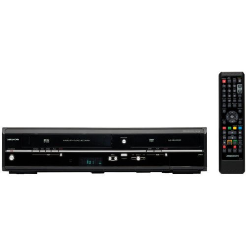 MEDION MD 83425 DVD / VHS-Recorder Kombi-Gerät (DVB-T & Analog Tuner, HDMI, USB, E70004 Kopierfunktion, Timeshift, EPG, Upscalling auf 1080p)