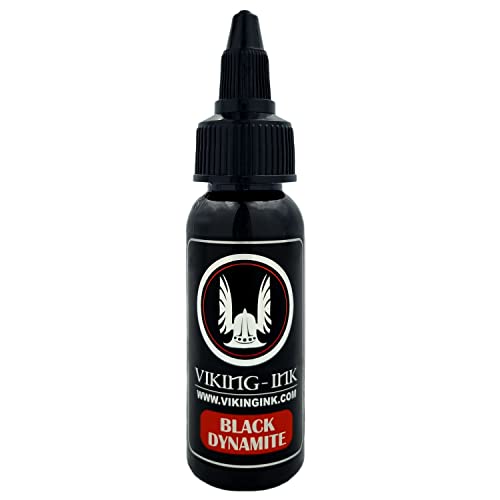 VIKING INK - BLACK DYNAMITE 1oz (30ml) - Tattoo-Tinte, Tätowierfarbe