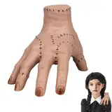 ASSUGO Wednesday Hand Halloween, Halloween deko gruselig eiskaltes händchen,Realistic Scarred Latex Hand, Halloween Dekoration Gruselige Requisiten für Halloween, Cosplay